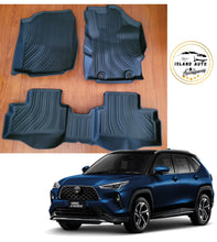 GAFAT Compatibel Met Toyota Yaris Cross 2021-2024 Hybrid XP210 Antislipmatten, Rubberen Matten Voor Middenconsole en Deurnaad, Accessoires (Blauw